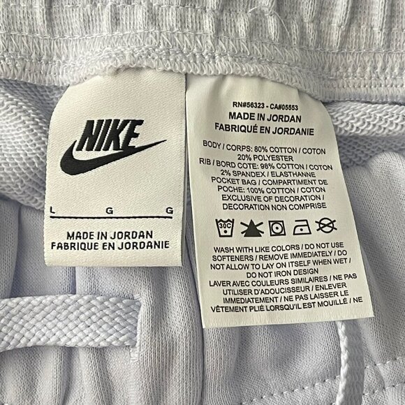 Nike Shorts Girls Large 5 Inch Club Elastic Waist Pull On Embroidered Swoosh - Picture 9 of 9